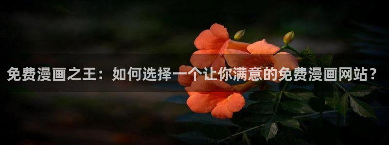 汗汗漫画最新版：免费漫画之王：如何选择一个让你满意的免费漫画网站？