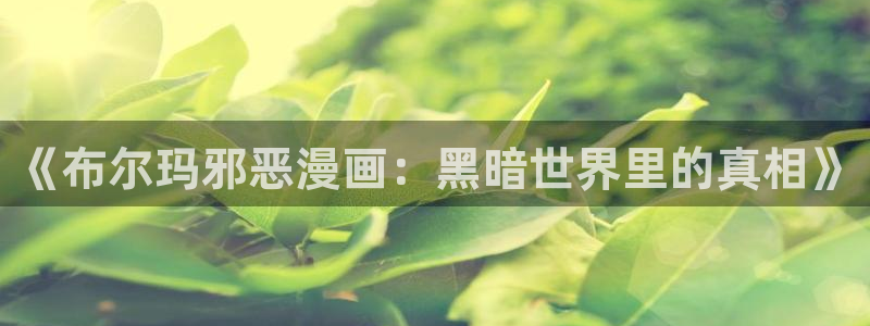 汗汗漫画网站：《布尔玛邪恶漫画：黑暗世界里的真相》